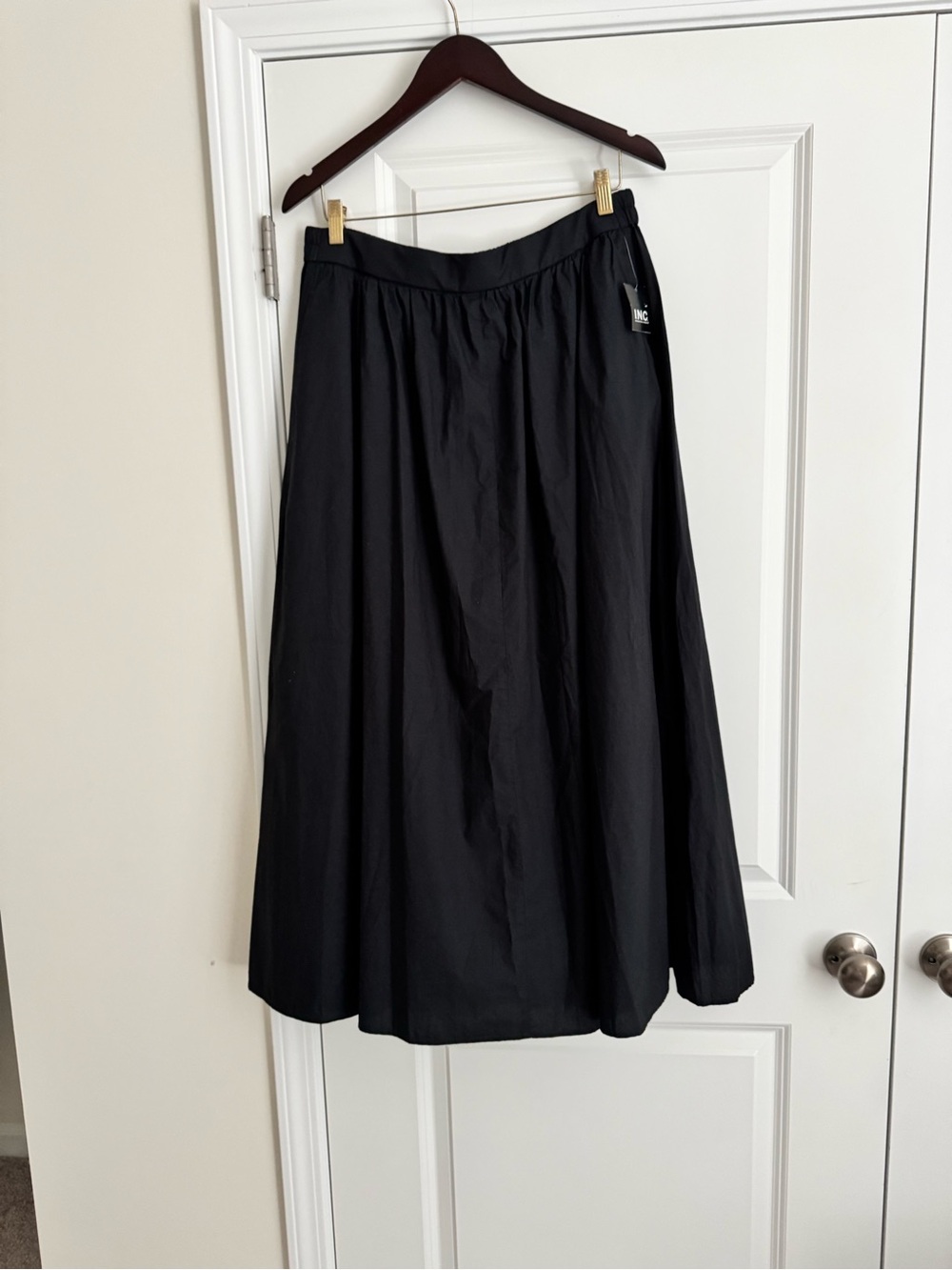 INC black cotton maxi shirt.